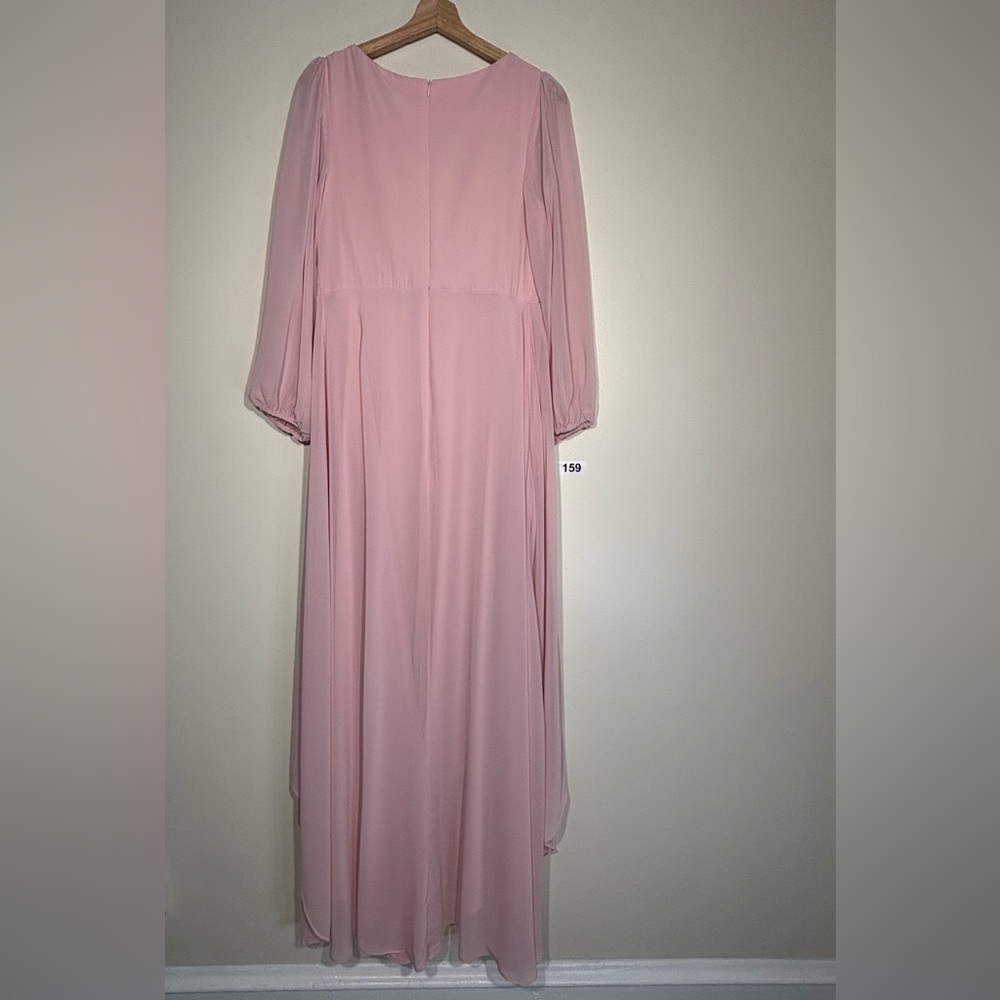 Ever Pretty A- Line Pleated See-Through Long Lantern Midi Chiffon Dress Side 10 - Picture 4 of 8